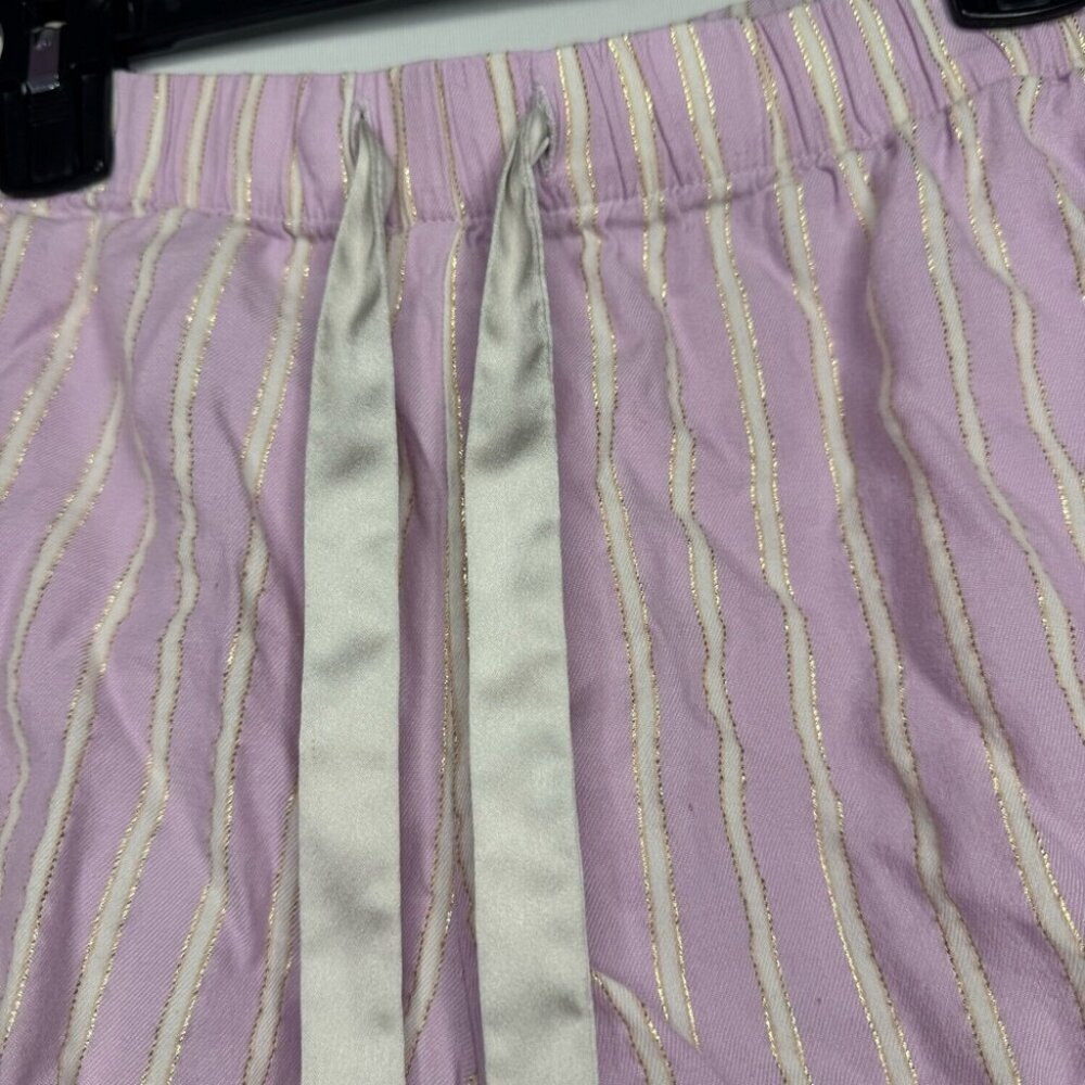 Victoria’s Secret shorts sparkly thread striped white and purple classic lounge - Picture 9 of 9